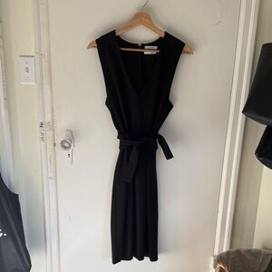 Babaton Black Midi Dress with Belt